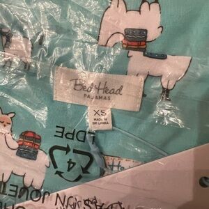 BedHead Aqua Pajamas with Llama Design